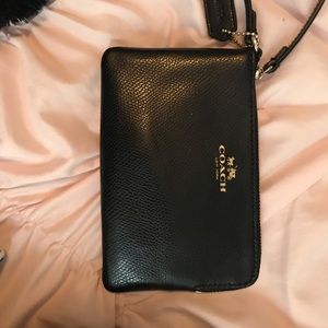 Black coach wristlet